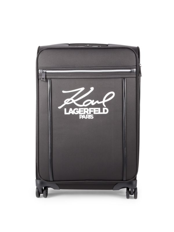 Karl Lagerfeld Paris 24 Inch Logo Spinner Suitcase
